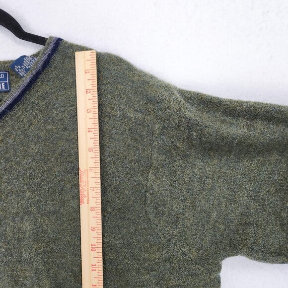 John Ashford Adventure Sweater Mens XL Green V Neck Wool Made in Japan Vintage - Picture 4 of 10